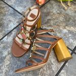Louise et Cie Leeba Leather Strappy Heeled Sandals Toasted Almond 8 Photo 3