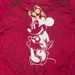 Disney  | Long Sleeve Shirt Keyhole Lace Minnie Mouse | Maroon | Womens | M Photo 2