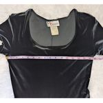 American Vintage 90s Vintage MG Apparel Velvet Scoop Neck Short Sleeve Mini Dress Black Small Photo 7