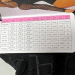 Black Long Sleeve Mock Neck Diamond Net Mesh Sheer‎ Bodysuit Size XL Lingerie Photo 7