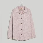 Madewell  MWL (Re)sourced Sweater Fleece‎ Shirt-Jacket in Heather Pale Thistle XS Photo 4