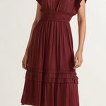 Evereve NWT Roan + Ryan Tallulah Holiday Midi Dress in Burgundy Wine Size Small Photo 7