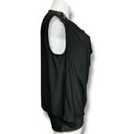 Harper 241 Womens Blouse Shirt Top Drape Neck Chain Accent Stretch Black 2X Photo 1