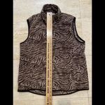 Rebecca Malone  Women's L VEST Fleece Brown Animal Print‎ Photo 3
