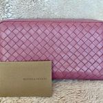Bottega Veneta Nappa Intrecciato Pink Zippy Long Wallet Photo 2