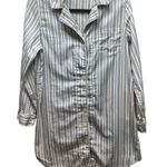 Ralph Lauren Lauren women’s sleep shirt. Vintage. Beige/blue stripe. Photo 0