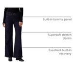 Levi's NWT  318 Shaping Wide Leg Jeans Darkest Sky Mid Rise 29 Photo 3