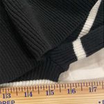 Chaser Ruffle Striped Ribbed Off the Shoulder Sweater Black/White Size Medium Photo 8