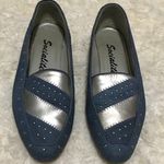 Socialite 🌺 3/$20 SALE Denim Studded Slip Ons 6.5 Photo 0