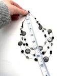 Chico's Chico’s three strand black‎ stone speckled necklace career chic dainty Photo 5