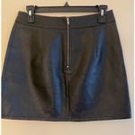 LIONESS Rizzo Mini Skirt Black Faux Leather Slit US 0 XXS Sexy Party XXS Photo 1