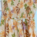 Billabong  Warmer Days Maxi Dress XS‎ Floral Smocked Bodice One Shoulder Sundress Photo 12