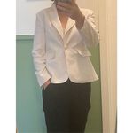 Chadwick's vintage 90s y2k  blazer linen blend jacket cream classic 2P Photo 9