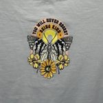 Simply Southern  T-Shirt Women Kind Butterfly Flowers Medium Large Gray Oversized Photo 5