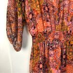 Veronica M Pratt Pink Floral Smocked Midi Dress S Photo 4