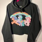 My Little Pony Black Cropped Hoodie Medium Photo 0
