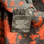 Isabel Marant  Women’s 38 M Black Red Stretch Silk Leather Trim Long Sleeve Top Photo 9