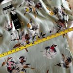 NWT Lauren Ralph Green Floral Crinkled Georgette A Line Dress Sz 6 No Belt Photo 5