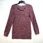 Pink Milly Cross Collar Sweater Pink Cute Size Small Marbled Soft Stretch Winter Photo 0