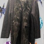 Ruby Rd . Ruffled Poncho Black Sweater Size S Photo 0