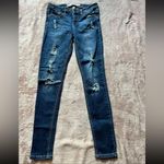 Ashley Mason Jeans Womens 3 Blue Denim Stretch Waist Distressed Photo 0