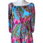 NWT RACHEL ROY FLORAL BOHEMIAN BRAIDED BELT MINI DRESS Green Photo 2