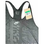 Nike NWT  Women's Running Mesh Racer Back Black Gray Tank Top Size XL‎ Photo 5