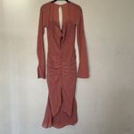 House Of CB 'Reine' Rose Real Silk Ruffle Midi Dress NWOT size M Photo 9