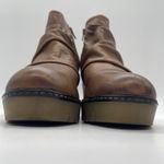 Diba True  Womens 8 Booties Next Day Wedge Platform Brown Leather Soft Side Zip Photo 8