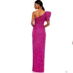 Mac Duggal 10912 Womens Pink EMBELLISHED PUFF ONE SHOULDER COLUMN GOWN Dress Photo 5