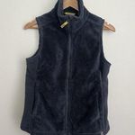 L.L.Bean Women's Size XS Navy Blue Sherpa Fleece Outerwear Vest Full Zip Cabin Photo 0