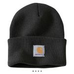 Carhartt Black Beanie with Logo Patch Photo 0