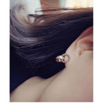 Fashion jewelry Roman numbers earrings Gold Photo 1