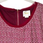 Anthropologie  Maeve Dora Large Shirt Dress Red Textured Lined Photo 9