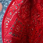 Bandana and denim Crossbody Bag – Red & Blue Photo 3