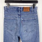 Levi's Vintage 80s  Acid Wash Pinstripe Denim Jeans High Waisted Cropped Fit Photo 4