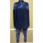 Cuddl Duds  Cozy Jersey Fleece Mock Neck Printed Set Navy Photo 4