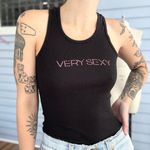 Victoria's Secret Vintage Y2K Victoria’s Secret Very Sexy Rhinestone Ribbed Tank Top Photo 0