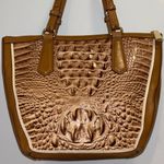 Brahmin  Rare Style Crocodile Leather Saddle Brown Tote Photo 5