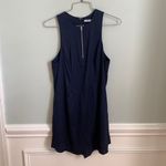 T by Alexander Wang Navy Blue Silk Twill Romper Blue Size 2 Photo 2