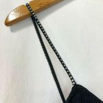 ROBERTA VTG 90s Black Sleeveless Fringe Mini Dress Rhinestones Women 5/6 Western Photo 2