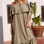 Free People Women's Off The Shoulder Midi With Back Cut Out Ruffle Hem Size XS Photo 4