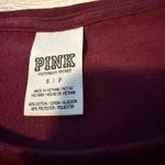 PINK - Victoria's Secret  Womens Small Maroon Sweatshirt Leopard Print Lightweight Photo 4
