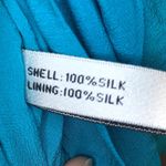 WALTER Turquoise Blue Shift Dress 100% Silk, 6 Photo 7