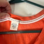 Maurice's  XL Y2k Orange Ribbed Short Sleeve Top‎ V Neck Lace Trim School Photo 3