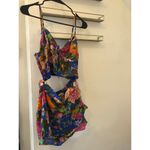 B.O.G. Collective Lottie & Holly Floral Cropped Tank Top & Ruffle Skort Set L Blue Size L Photo 8