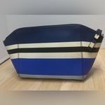 Kate Spade Small Eady Laurel Way Striped Blue White Cosmetic Perfume Bag Photo 1