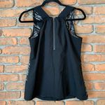 Calvin Klein  Cowl Neck Sleeveless Top Womens Small Black Abstract‎ Print Blouse Photo 1