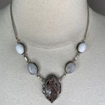 Turritella Fossil Agate Pendant Necklace Brown Photo 0