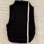 Forever 21  Black Preppy Cinched Sides Mock Neck Work Top Size Small Photo 3